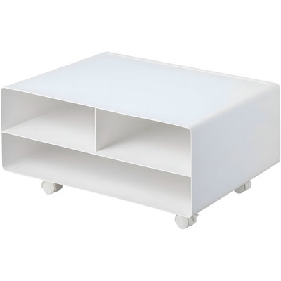 Support d'imprimante en acier - Organisateur de bureau mobile avec roulettes pour accessoires de bureau et rangement de papier