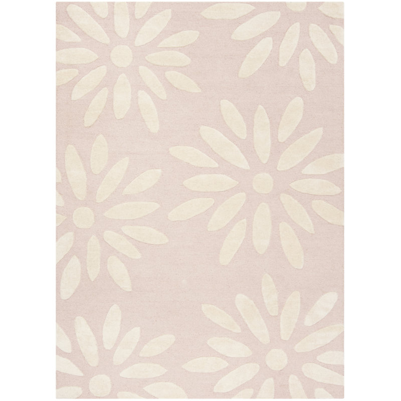 Floral Wool Hand Tufted Area Rug, Rectangle 152 x 213 cm