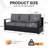 Oneita Modern Outdoor Aluminum Patio 3-Seater Sofa with Durable All-weather Thick Grey Cushions-329227460