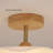 Modern  5 Tiered Wood Semi Flush Mount Ceiling Light For Bedroom
