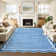Bordered Design Machine Washable Rug with Rubber Backing for Living Room Modern Non-Slip Dining Room Rug Easy-Cleaning Floor Carpet for Bedroom