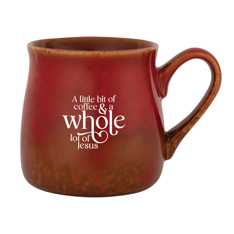 Une petite tasse de café et une tasse de designer entière - Peut contenir 16 oz