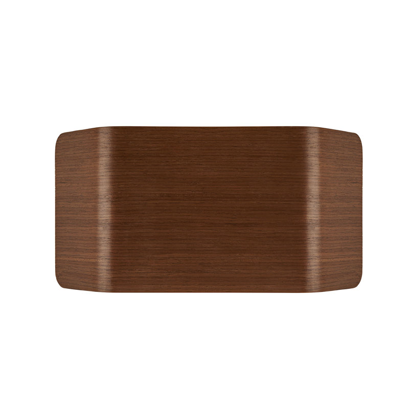 Zen Wood LED Flush Mounted Sconce, Walnut