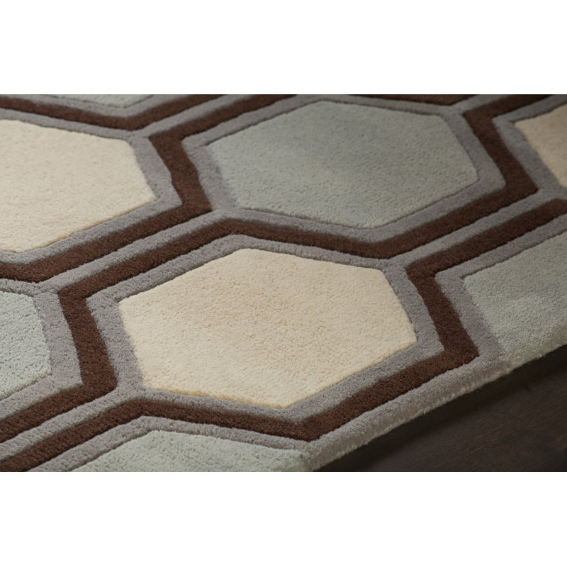 Inhabit Designer Blue/Off White Area Rug, 7'9" x 10'6"