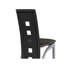 Ensemble de 2 chaises de style moderne à hauteur de comptoir avec base en métal et dossier rembourré en cuir