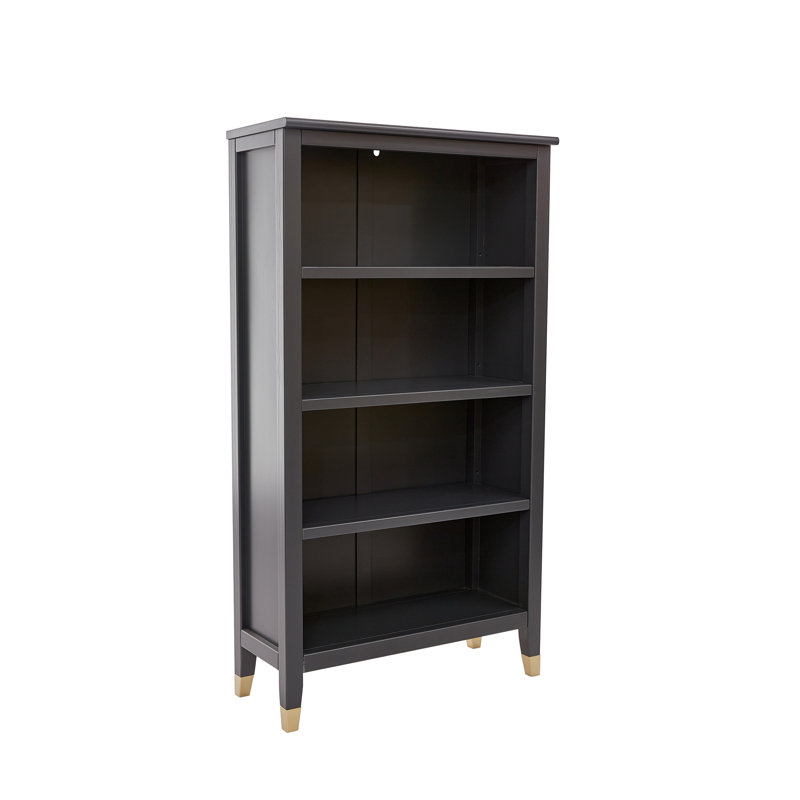 Bookcase, (4 Shelves) 50" H x 27" W x 12" D, Dark Gray