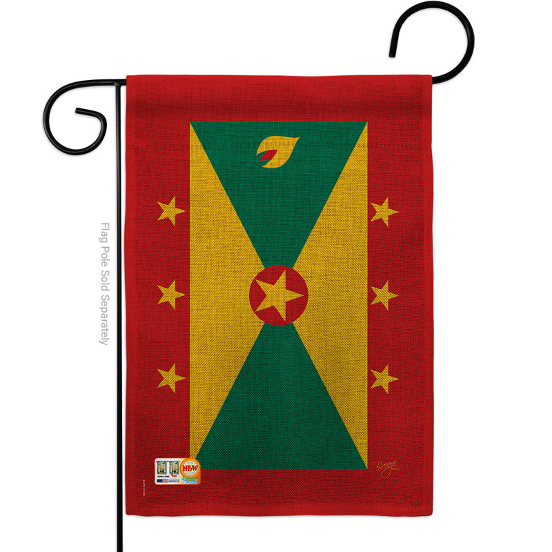 Polyester 2 côtés 18,5 x 13 po de la grenade drapeau de jardin