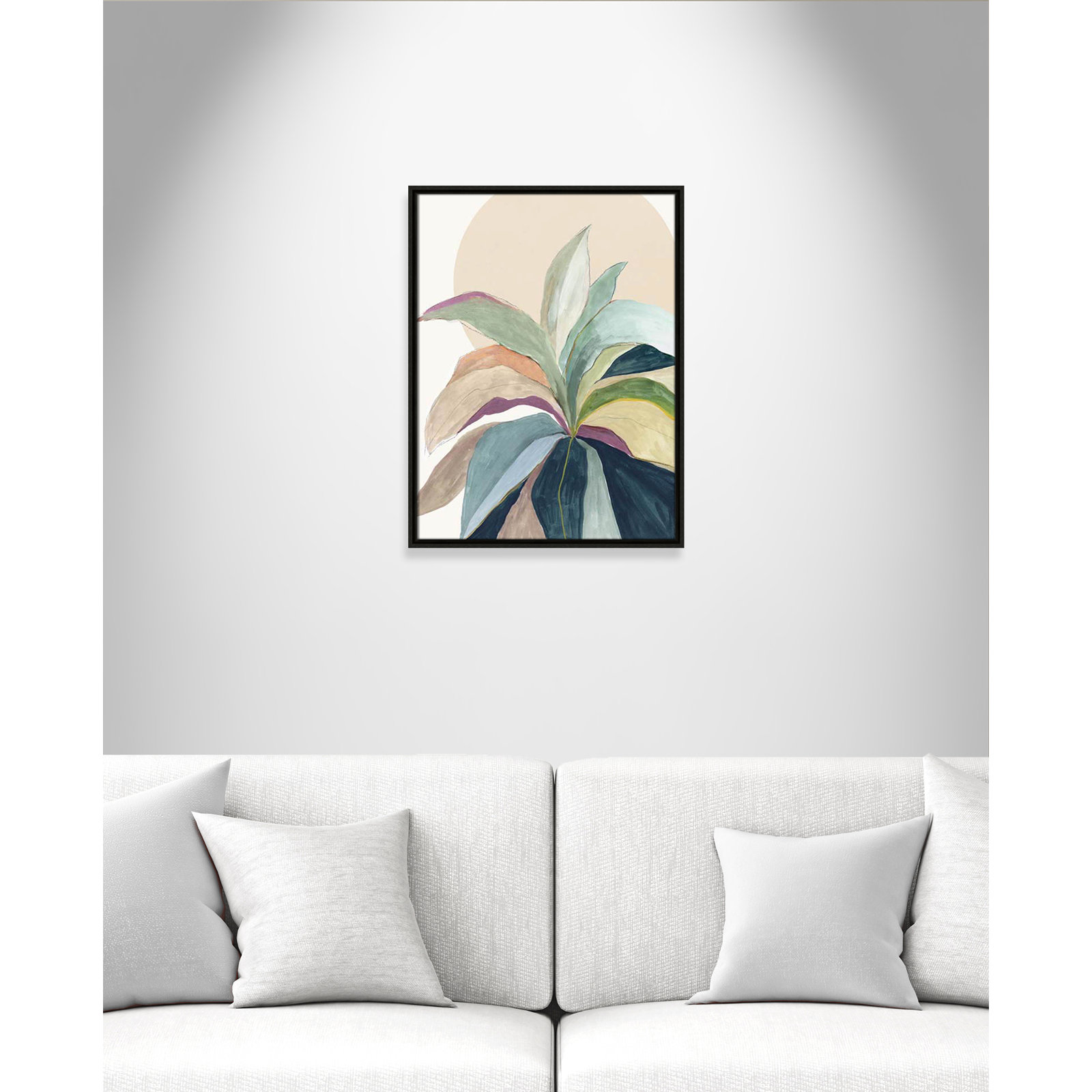 Byer "Sunny Bright Leaves II" Print by Asia Jensen, No Mat, Espresso Floater Framed, 25.5" H x 19.5" W x 2" D