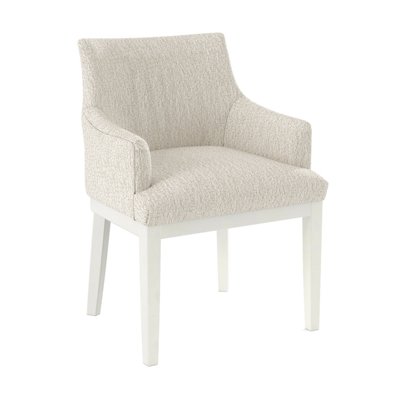 19'' H Upholstered Armchair, White, 61606-88