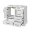 Meuble-lavabo traditionnel avec lavabo, armoire de salle de bain avec deux portes à fermeture douce et quatre tiroirs-294308001