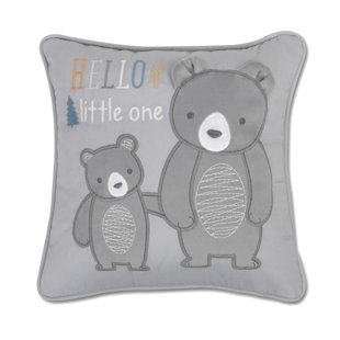 Wendy Bellissimo Mix & Match Best Friend Bears Square Throw Pillow In Blue
