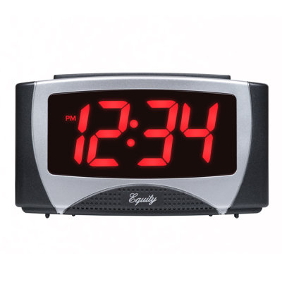 Electric Tabletop Clock in Black with Alarm