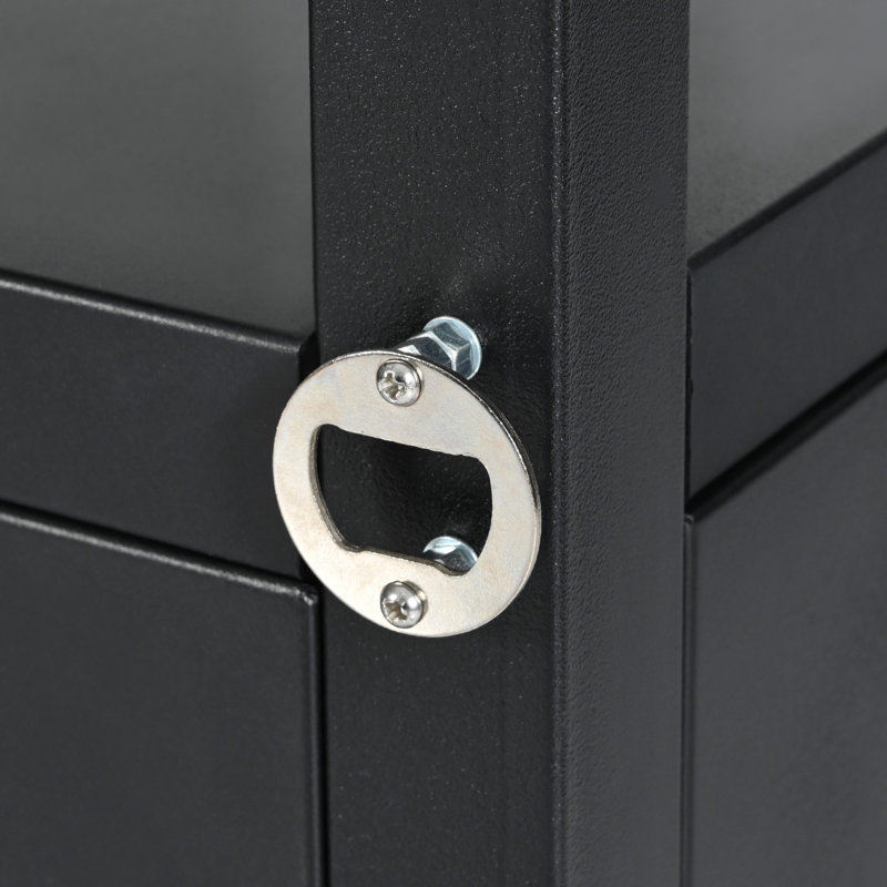 Opaline Rolling 54.5" Outdoor Kitchen Island With Stainless Steel Tabletop With Lockable Wheels