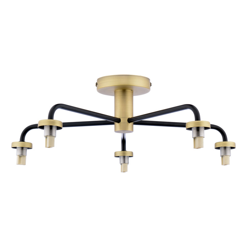 Flush Mount, 15" H x 42" W x 42" D, 5