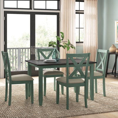 Eden Solid Wood Top Four Leg Base Dining Set
