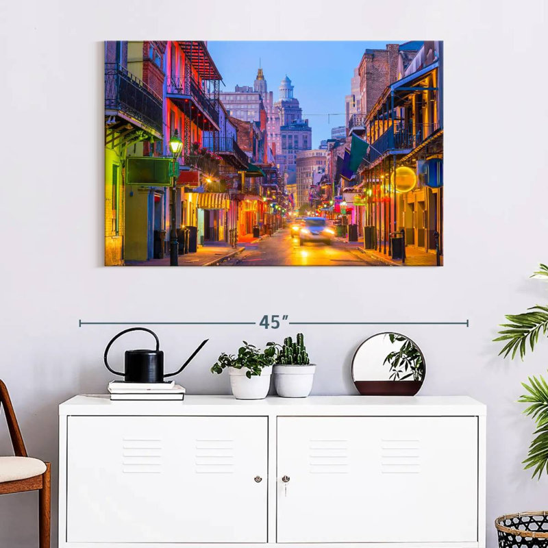 Nouvelle-Orléans, reproduction sur toile, H 26 po x l 39 po x P 1,25 po