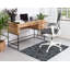 Tapis d'intérieur / extérieur bleu / brun en polyester tissé à la machine-1011626366