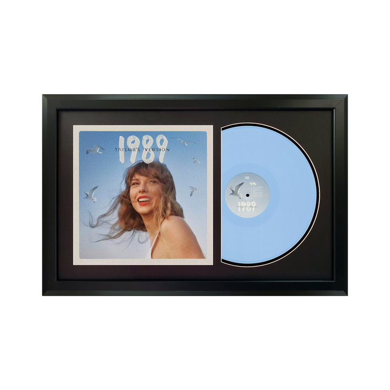 «Taylor», Taylor (version de Taylor), art mural disque de vinyle bleu, «LP», présentation de pochette d'albums, décor de souvenirs de musique, cadeau unique pour les amateurs de vinyle