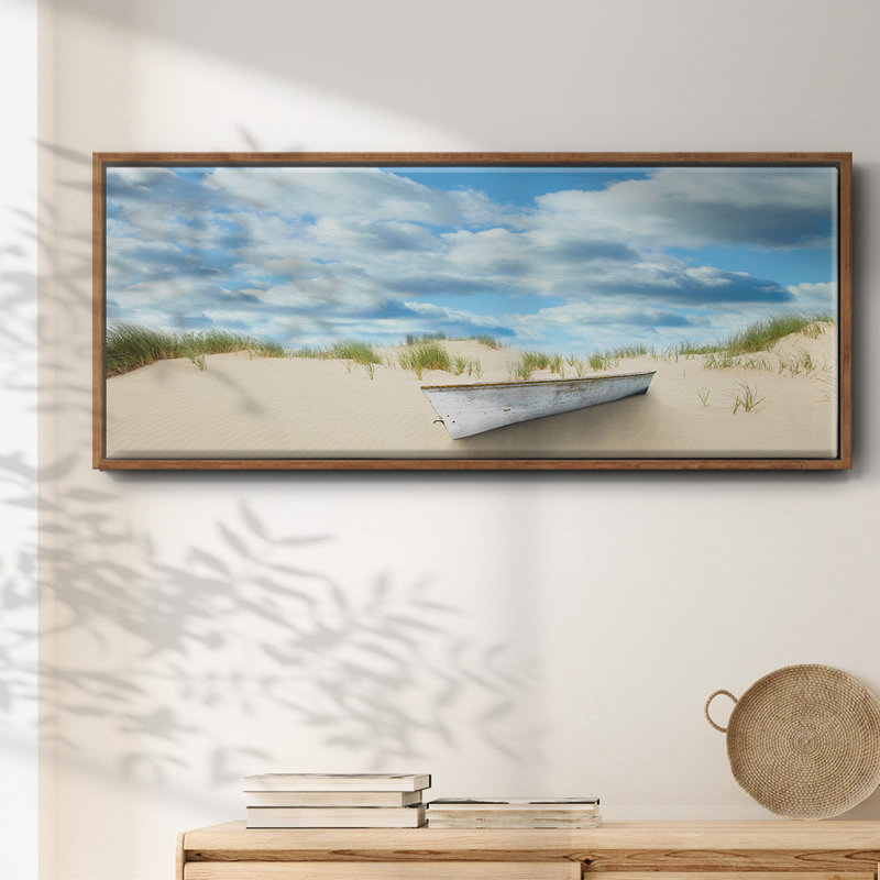 Beach- Framed Canvas, 20" H x 50" W