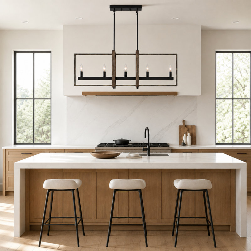 Iolande 5 - Light Dimmable Kitchen Island Square / Rectangle Pendant