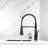 LED Commercial Kitchen Faucet With Pull Down Sprayer, Single Handle Single Lever Kitchen Sink Faucet