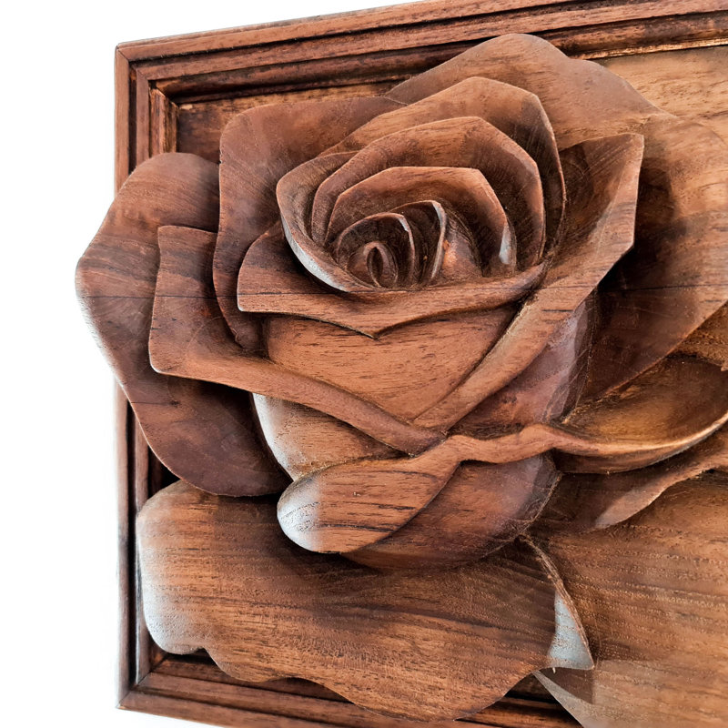 Handmade Glam Plants & Flowers Wall Decor on Solid Wood