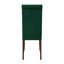 Chaise de salle à manger en bois brun avec housse en velours-799188865