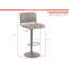 Cholet Puttney Height Adjustable Swivel Bar Stool-1333188773