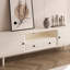 Meuble télé simple en bois massif de style crème moderne-105549797