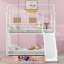 Lit superposé simple au dessus d'un lit simple avec tablettes Landover par Harper Orchard-1476012615