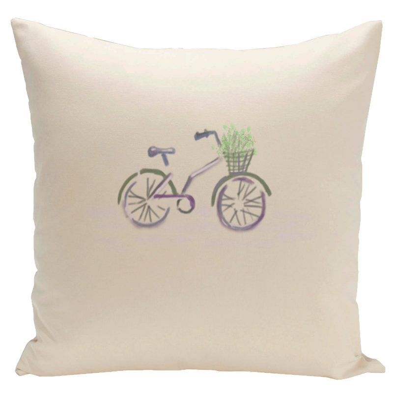Oreiller carré Bicicleta Solo, 16 po x 16 po