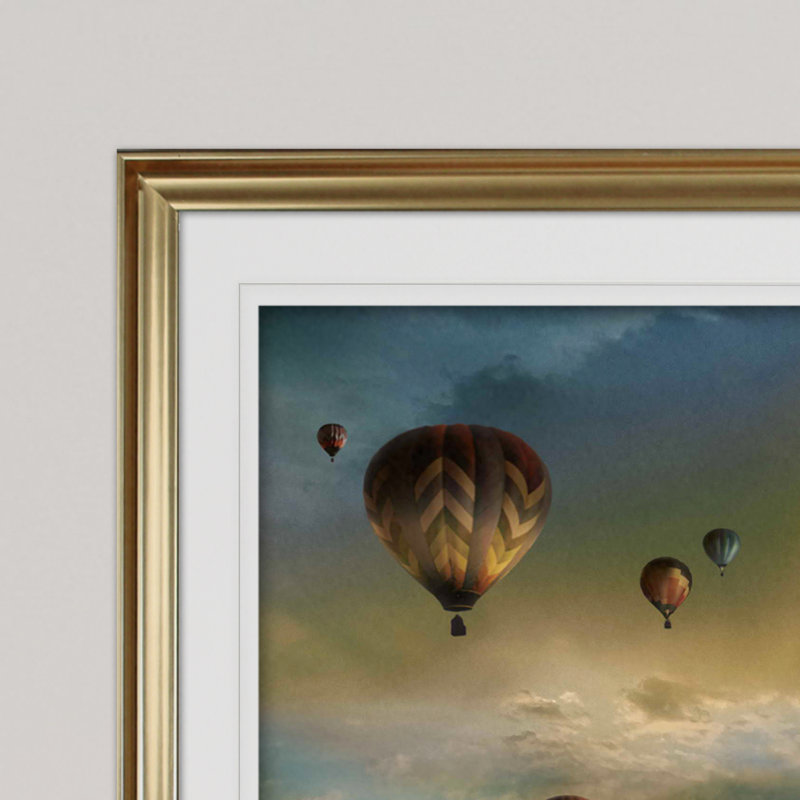" Sunset Rendezvous " Acrylic Print, 31" H x 43" W x 1.5" D, Gold