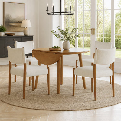 Ensemble de table de salle à manger 5 pièces 42 po avec 4 chaises rembourrées