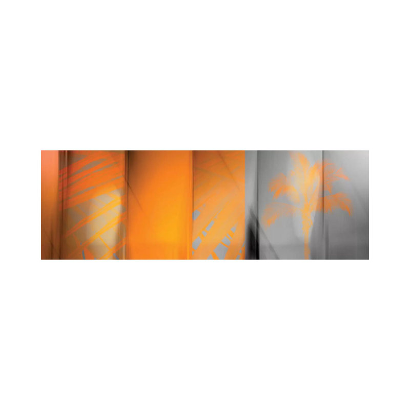 Orange Shades - Wrapped Canvas Panoramic Painting, 30.48 cm H x 91.44 cm W x 1.91 cm D