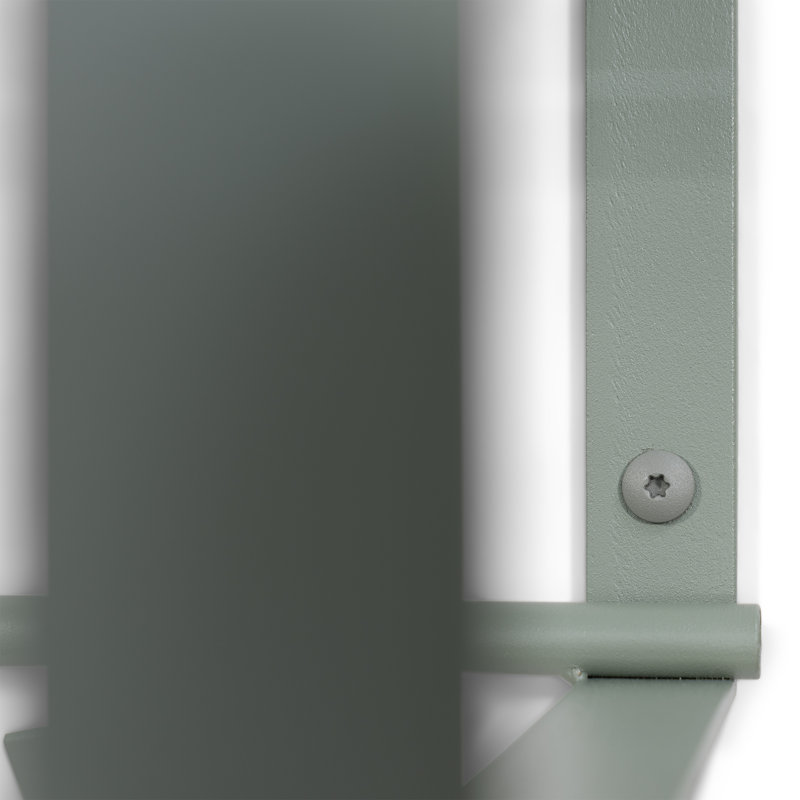 Rex Steel Wall 7 - Hook Wall Mounted Coat Rack, Green