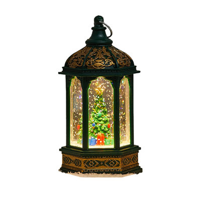 Christmas Lantern Decor Night Light Christmas Lanterns Desk Lamp Lighted Water Lantern Home Decor Lantern Christmas Party Supplies 110ml