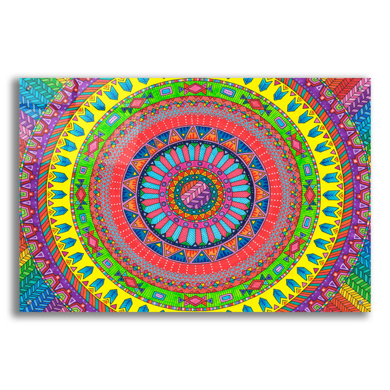 " Aztec Rainbow " by Hello Angel, 24" H x 36" W x 0.2" D