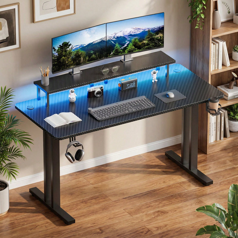 MDF Steel Computer Desk, 75cmH×120cmW×60cmD