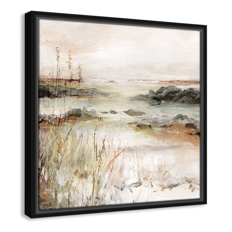 River's Meanderings - Square Version Print par Carol Robinson, Noir, H 17,5 po x l 17,5 po