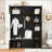 American Style 4-in-1 Hall Tree with Padded Bench & 4 Hooks-129045972