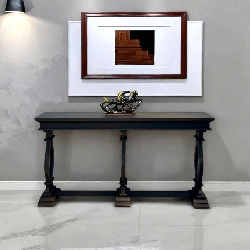 Console Retro Classical, H 31,5 po x l 70,87 po x P 15,75 po, Noir
