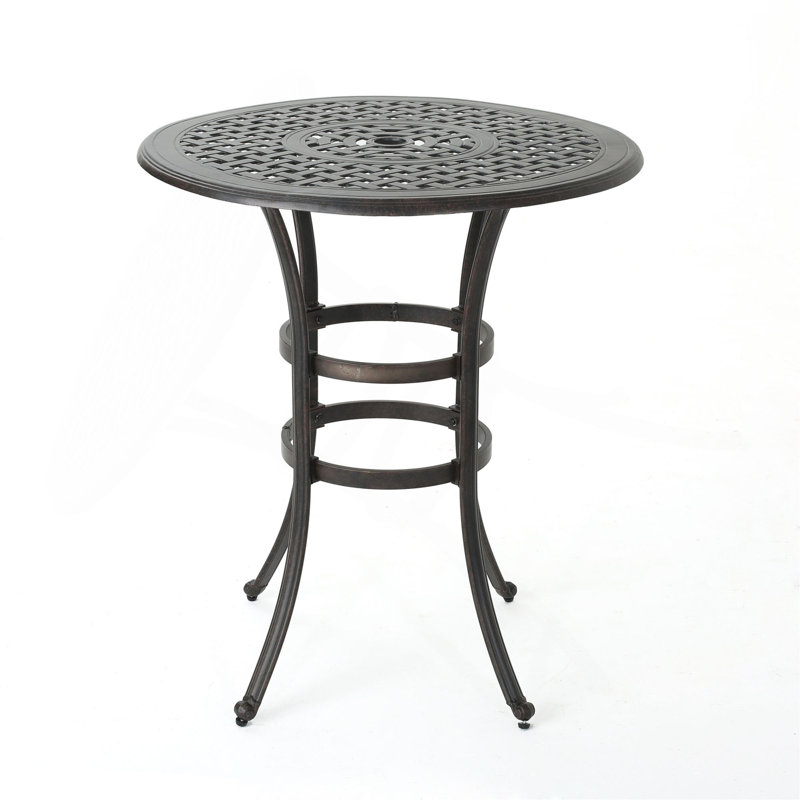 Table de bar en fonte d'aluminium
