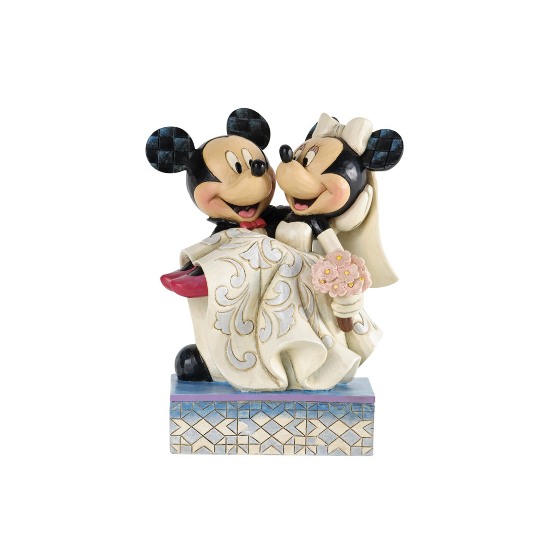 Disney Traditions Mickey' and Minnie Wedding Figurine 6.6in H Jim Shore