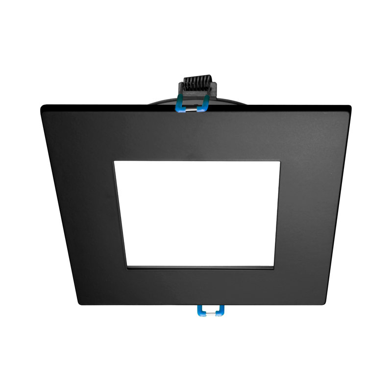 Dimmable Square Flush Mount, Black, 579, 3000K