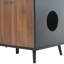 Enceinte de litière, meuble de litière pour chat avec fiche cachée, 3 portes, table de rangement pour salle de bain pour chat-1535485222