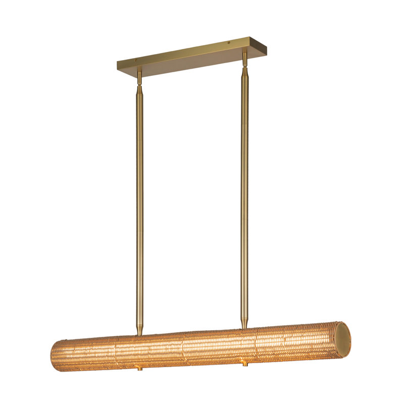 Luminaire suspendu linéaire 42 po Maris, Doré