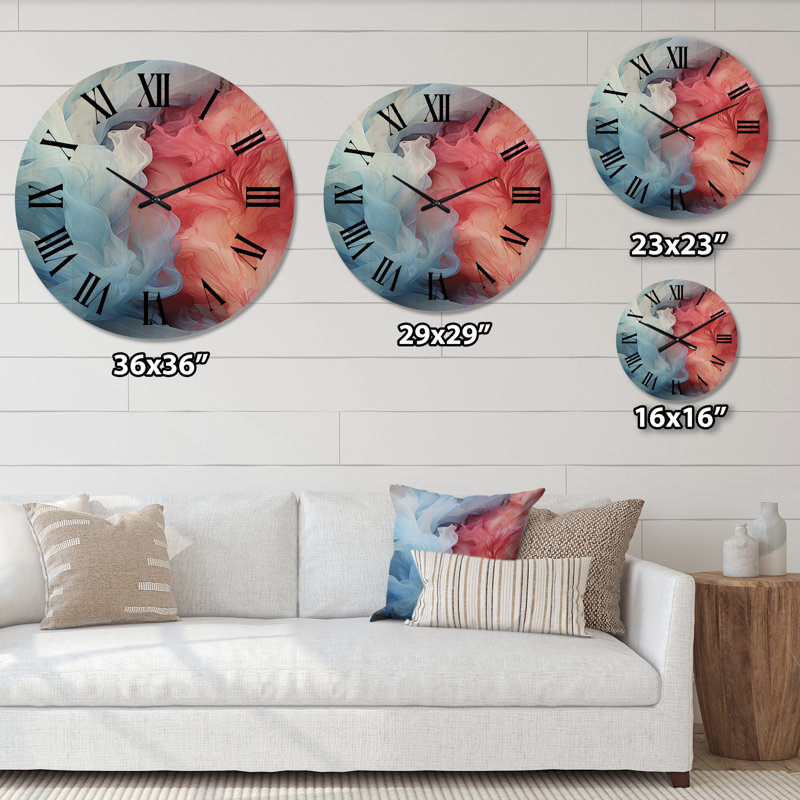 Horloge murale en bois massif Ilidio, Grand