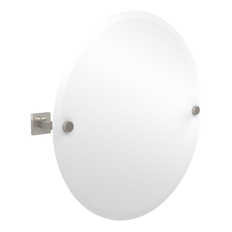 Haranu Wall Mirror with Shelves, Polished Nickel