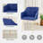 Mid-Century Modern Dining Chair With Wood Finished Metal Legs, 2-Pcs Set-1514344520