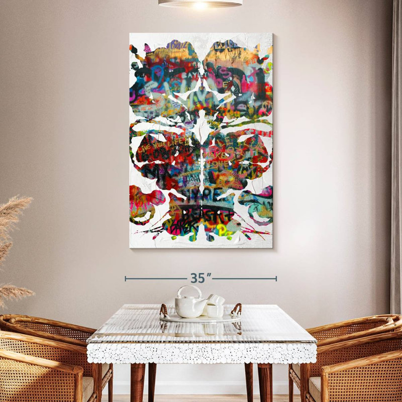 Avery Rorschach Graffiti, 51" H x 34" W
